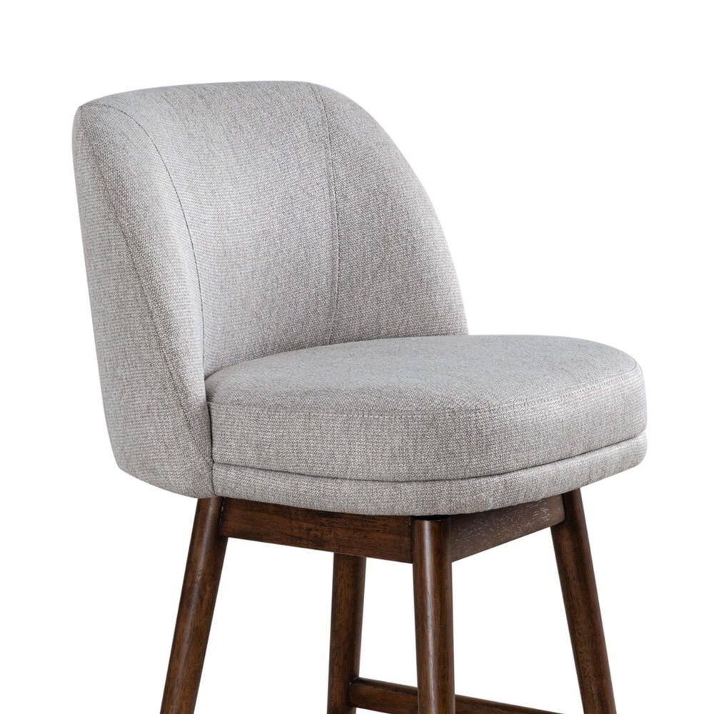Armen Living Sadie 26" Swivel Counter Height Stool in Brown Oak, , large