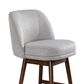 Armen Living Sadie 26" Swivel Counter Height Stool in Brown Oak, , large