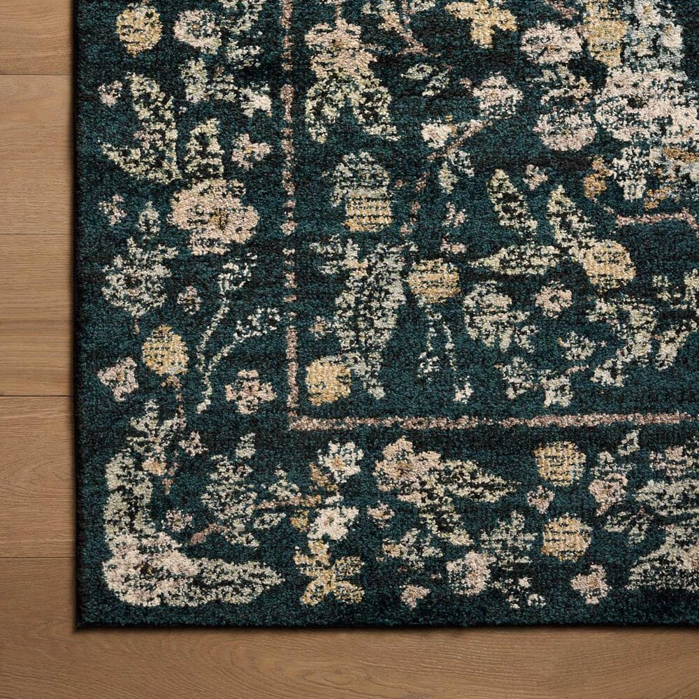 Rifle Paper Co. x Loloi Laurel Peacock Garden 6&#39;6&quot; x 9&#39;2&quot; Navy Area Rug, , large