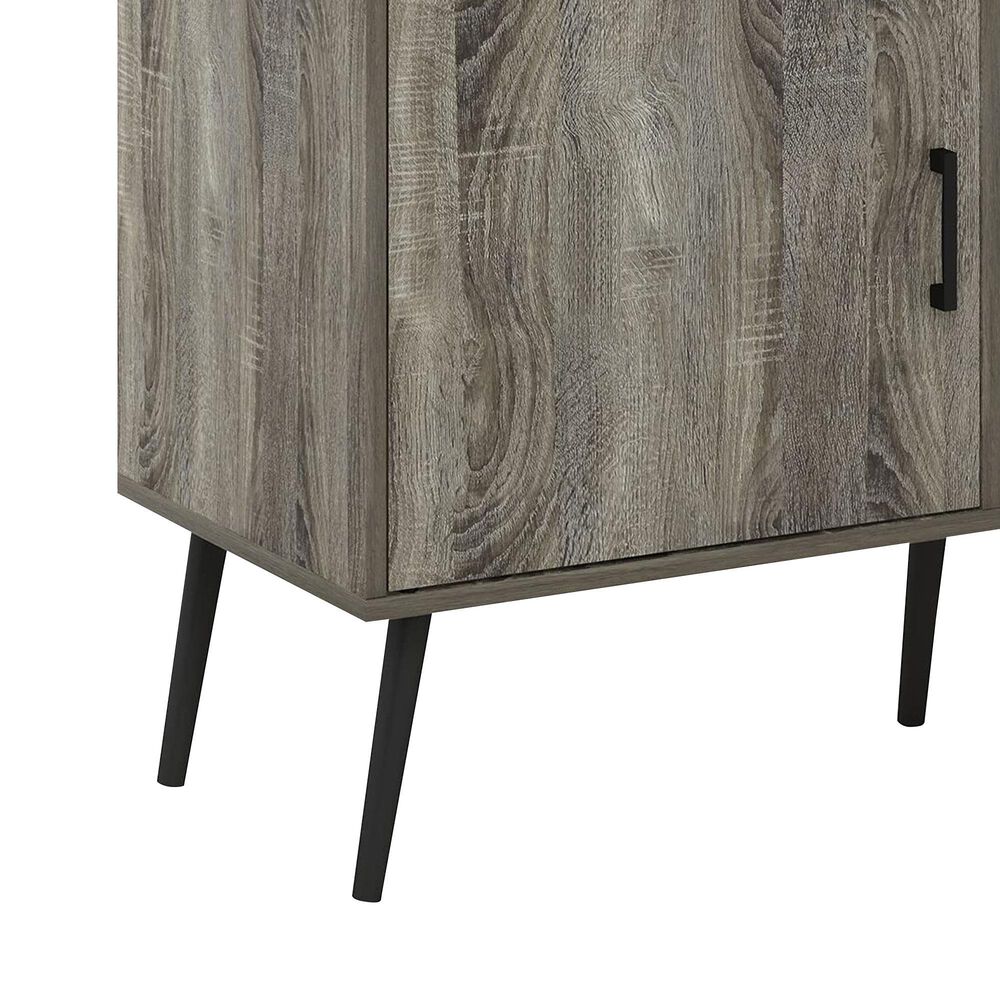 HOMLUX 43.3" TV Stand with 1-Door in French Oak, , large