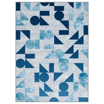 Safavieh Kids Playhouse KPH222F 6"7" x 9" Grey and Blue Rug, , large