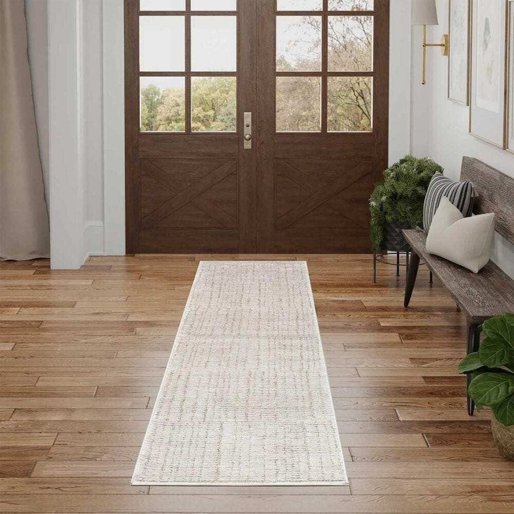 Nourison Andes 2&#39;2&quot; x 7&#39;6&quot; Silver Runner, , large