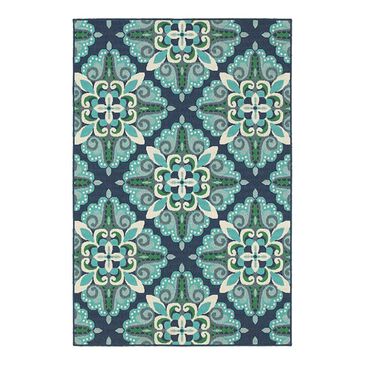 Oriental Weavers Meridian 2206B 3"7" x 5"6" Blue Area Rug, , large