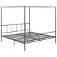 Novogratz Marion King Canopy Bed in Dark Gray, , large