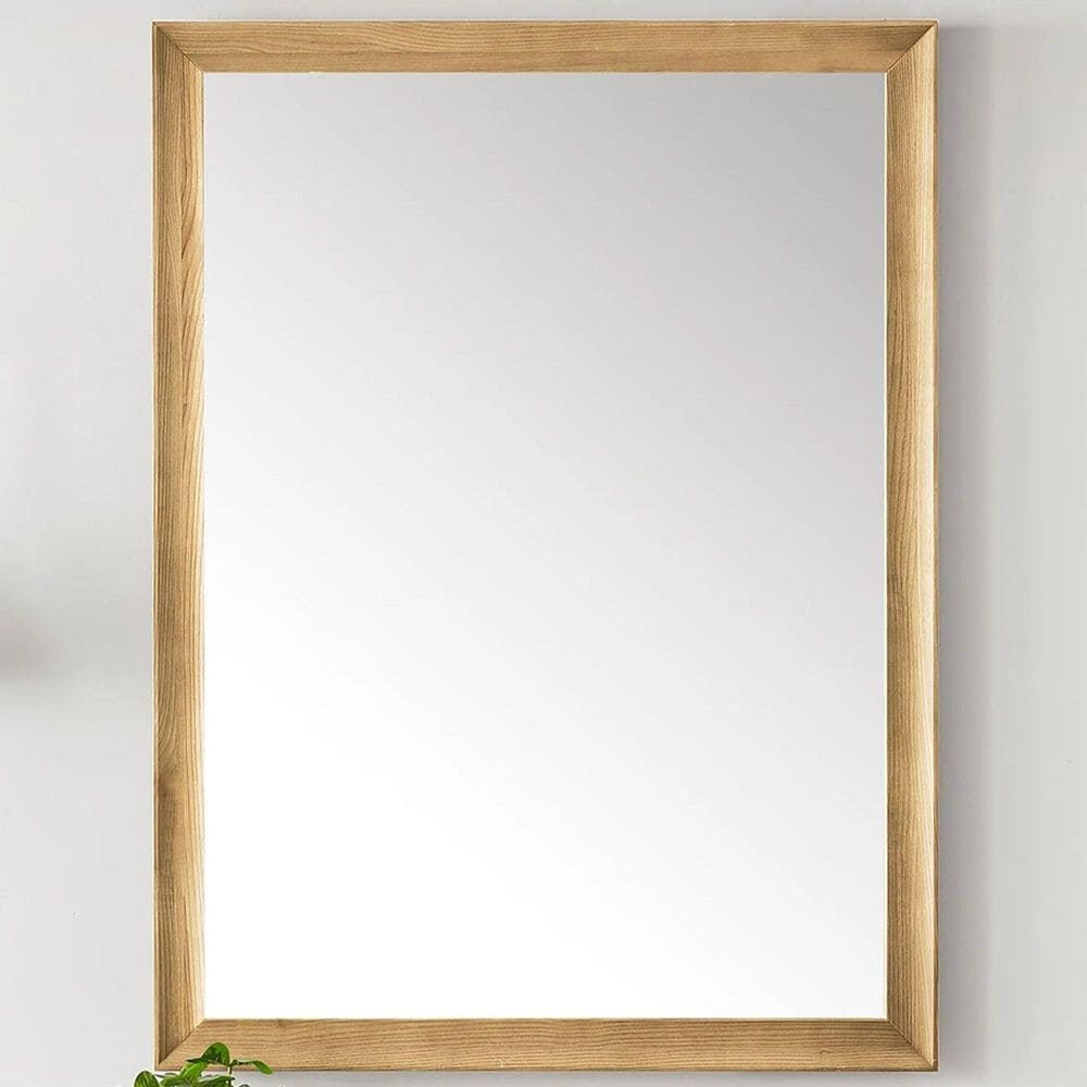 James Martin Vanities Glenbrooke 30" Rectangular Mirror in Light Natural Oak, , large