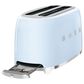 SMEG 4-Slice Retro Style Toaster in Pastel Blue and Stainless Steel, , large