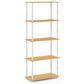 HOMLUX Turn-N-Tube 5-Tier Open Storage Bookshelf in Beech and White, , large
