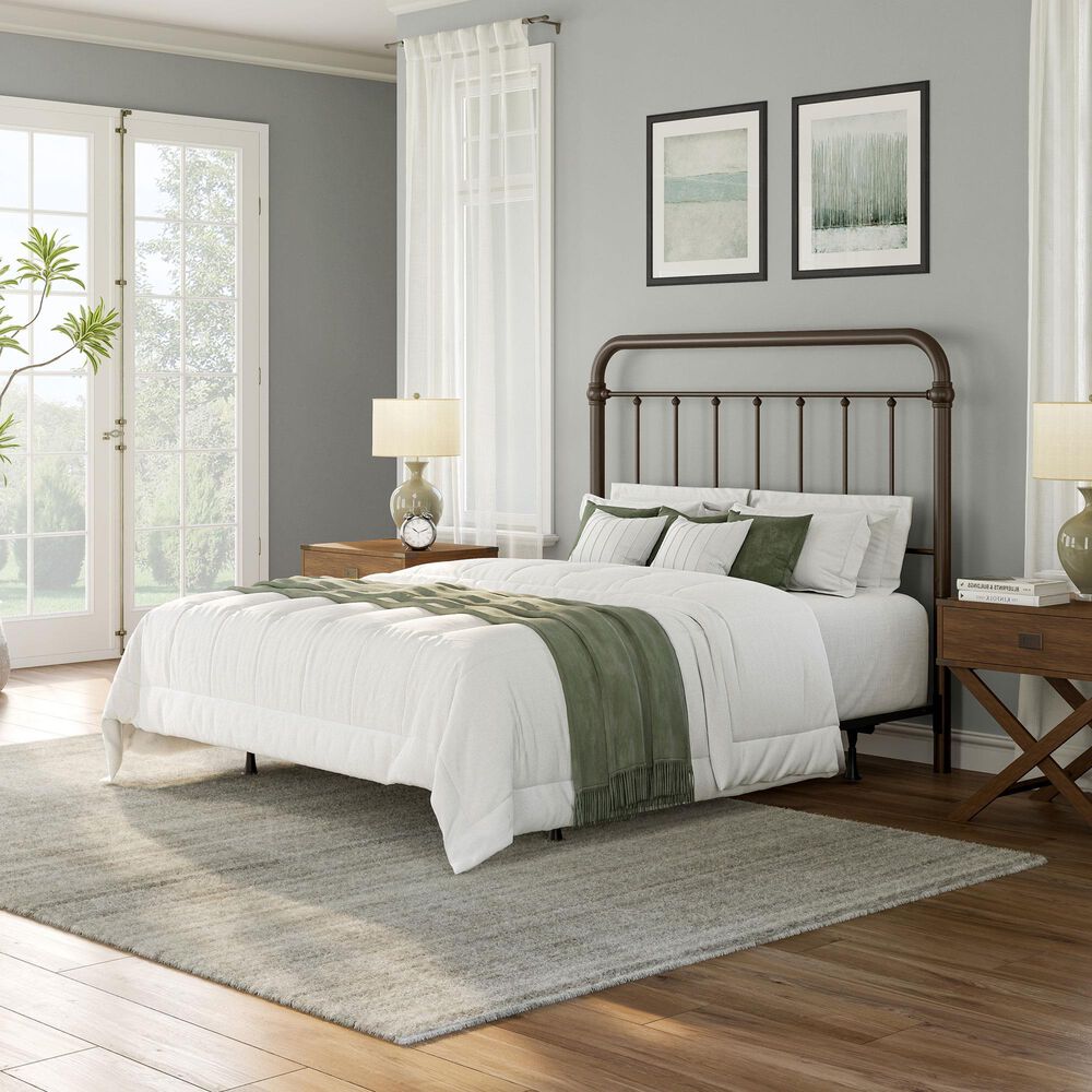 Richlands Furniture Kirkland Full/Queen Slat Metal Bed  in Dark Bronze, , large