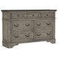 Ashley Lodenbay 7 Drawer Dresser in Antiqued Gray and Walnut Brown, , large