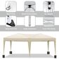 HOMLUX 10" x 20" Outdoor Pop Up Canopy Gazebo for Party in Beige, , large