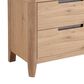 Universal Furniture Modern Walker King Panel Bed with Two Nightstands in Natural Oak, , large