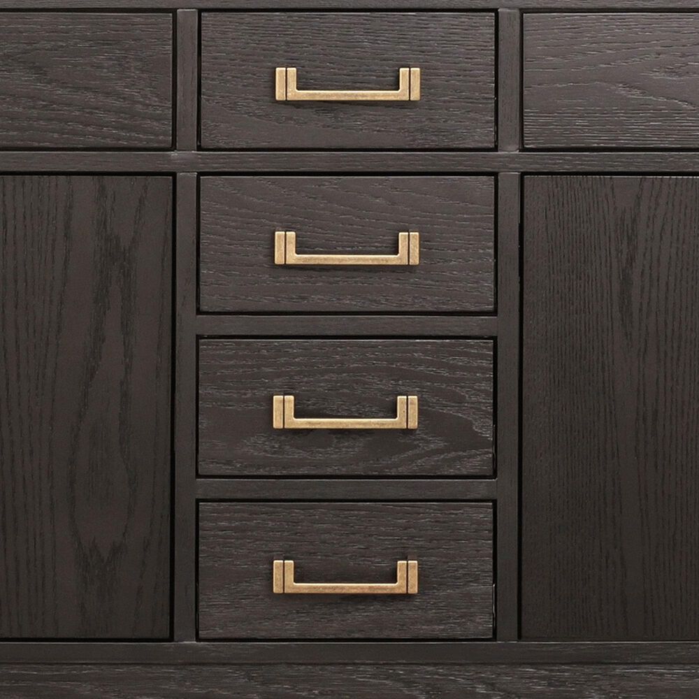 Lexora Home Laurel 60&quot; Double Bathroom Vanity in Brown Oak with White Quartz Top and Rectangular Sinks, , large