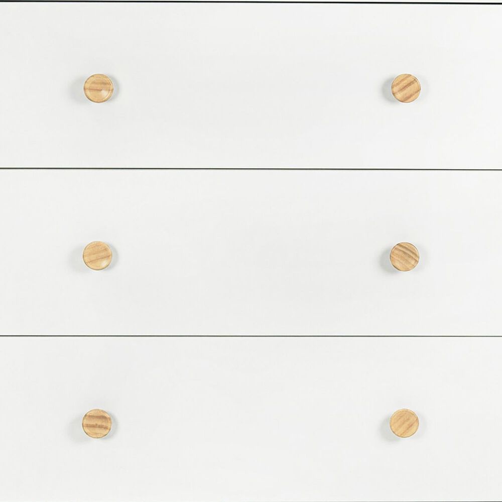 Babyletto Lolly 3 Drawer Changer Dresser with Removable Changing Tray in White and Natural, , large