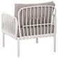 Hearth and Haven Patio Club Chair with Light Gray Cushion in White, , large