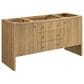 James Martin Vanities Hudson 60" Single Bathroom Vanity in Light Natural Oak with 3 cm Carrara White Marble Top and Rectangular Sink, , large