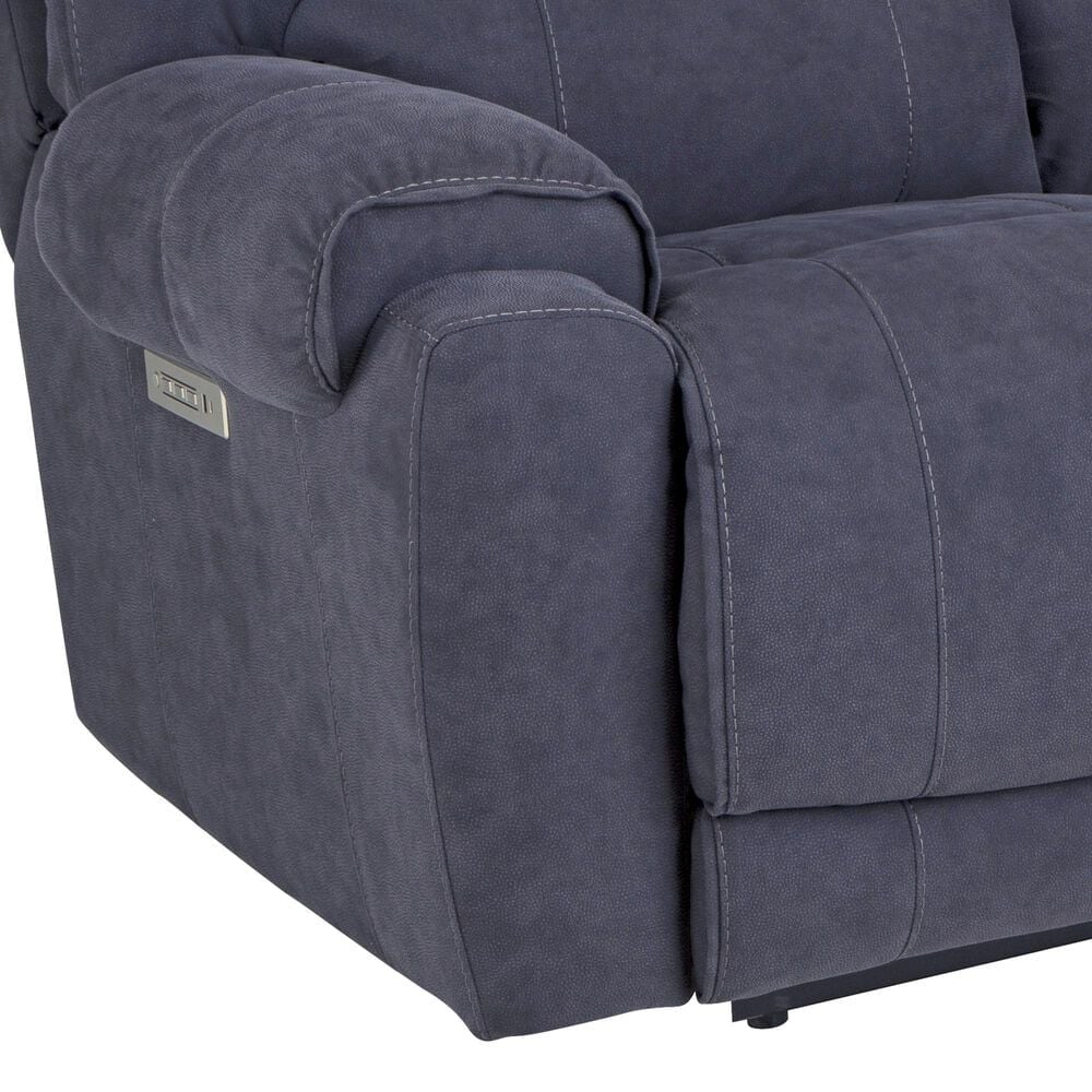 HomeStretch Showtime Power Reclining Sofa with Drop Down Table in Graphite, , large