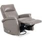 Simeon Collection Manual Leather Swivel Glider Recliner in Graphite, , large