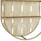 Maple and Jade 3-Level Oval Room Wall Shelf with Arch Pattern in Gold, , large