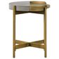 Blue River Dua End Table in Medium Gray and Antique Brass, , large