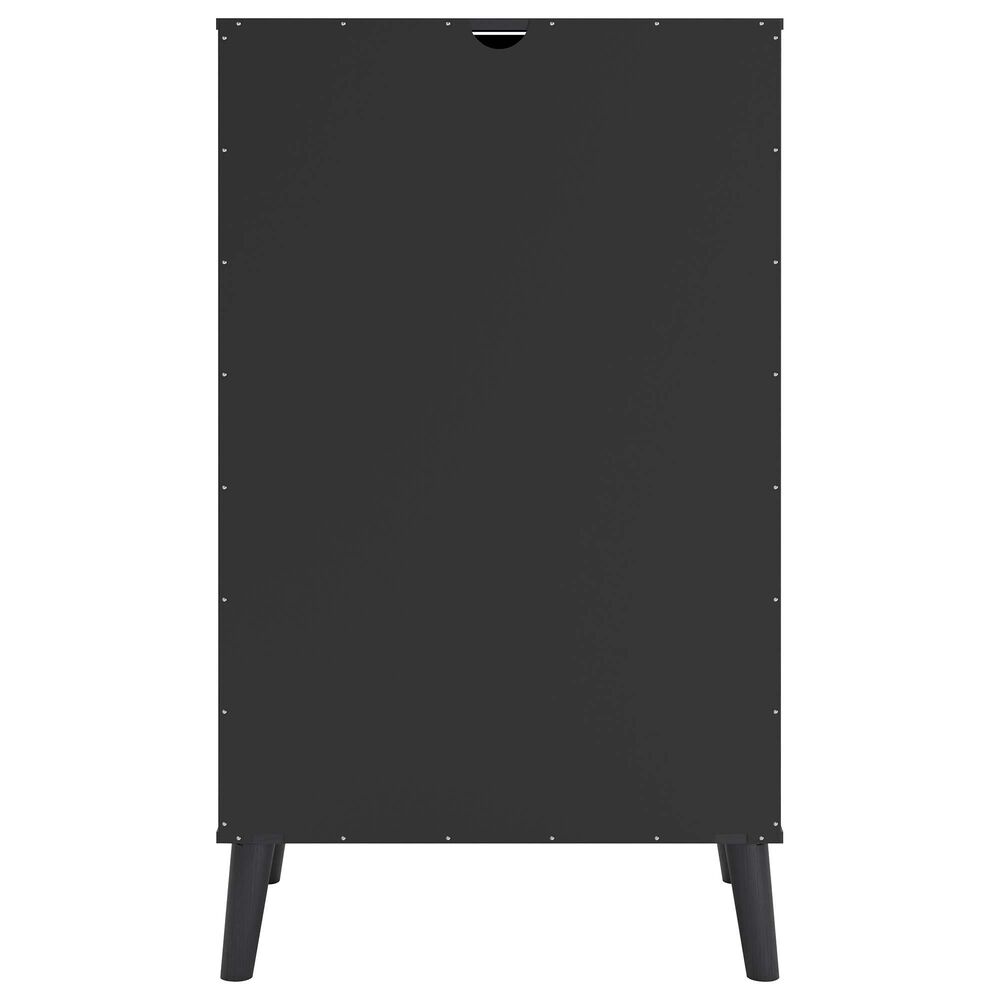 Ashley Charlang 5 Drawer Chest in Matte Black and Beige, , large