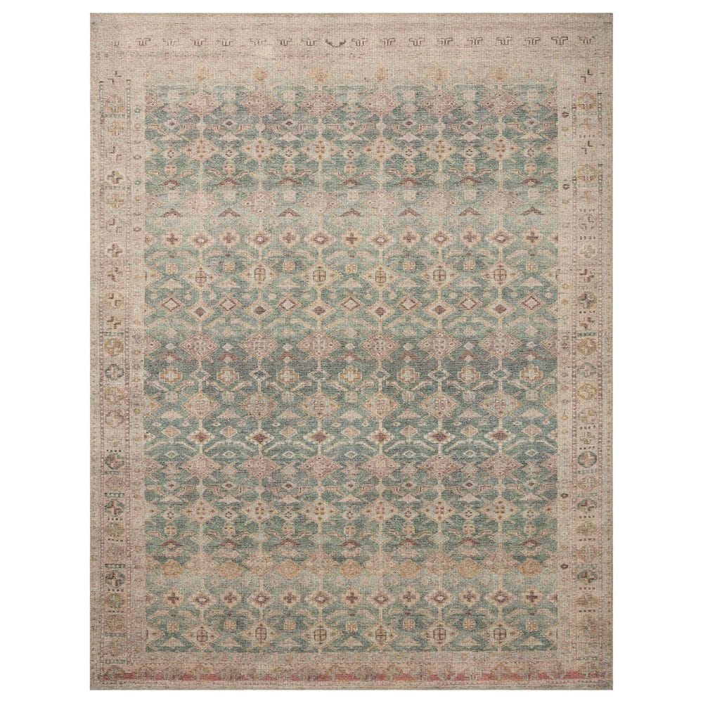 Angela Rose Aubrey 7"6" x 9"6" Aqua and Sand Area Rug, , large