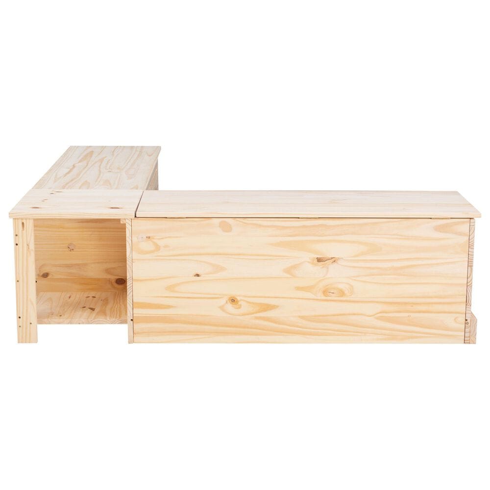 Linon Home Decor Tobin Backless Nook in Unfinished Natural, , large