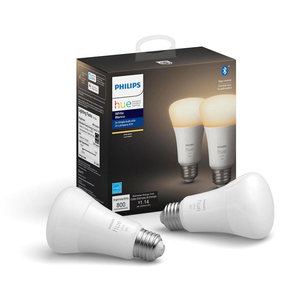 onregelmatig worst Buitenshuis Philips Hue 2-Pack A19 E26 LED Smart Bulb | Nebraska Furniture Mart