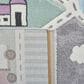 Safavieh Carousel 10" x 14" Grey and Light Blue Kids Area Rug, , large