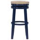 Linon Home Decor Morgan Swivel Bar Stool in Navy Blue, , large
