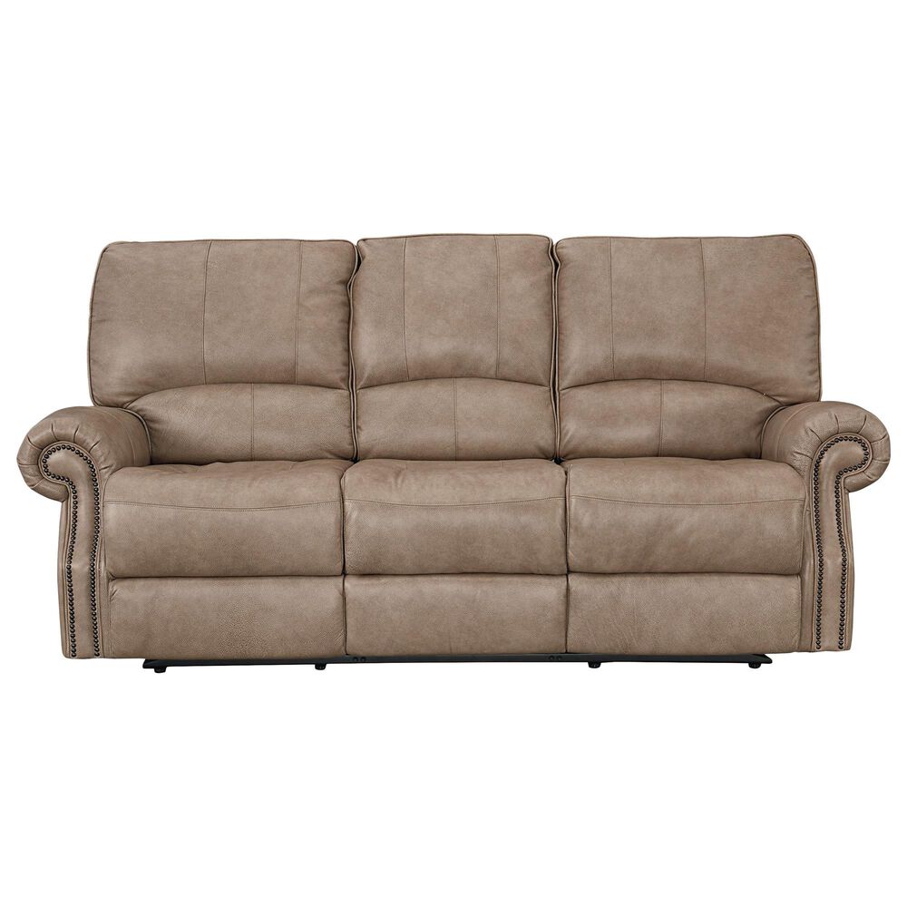 Bassett Prescott Power Reclining Sofa with Power Headrests in Wheat, , large