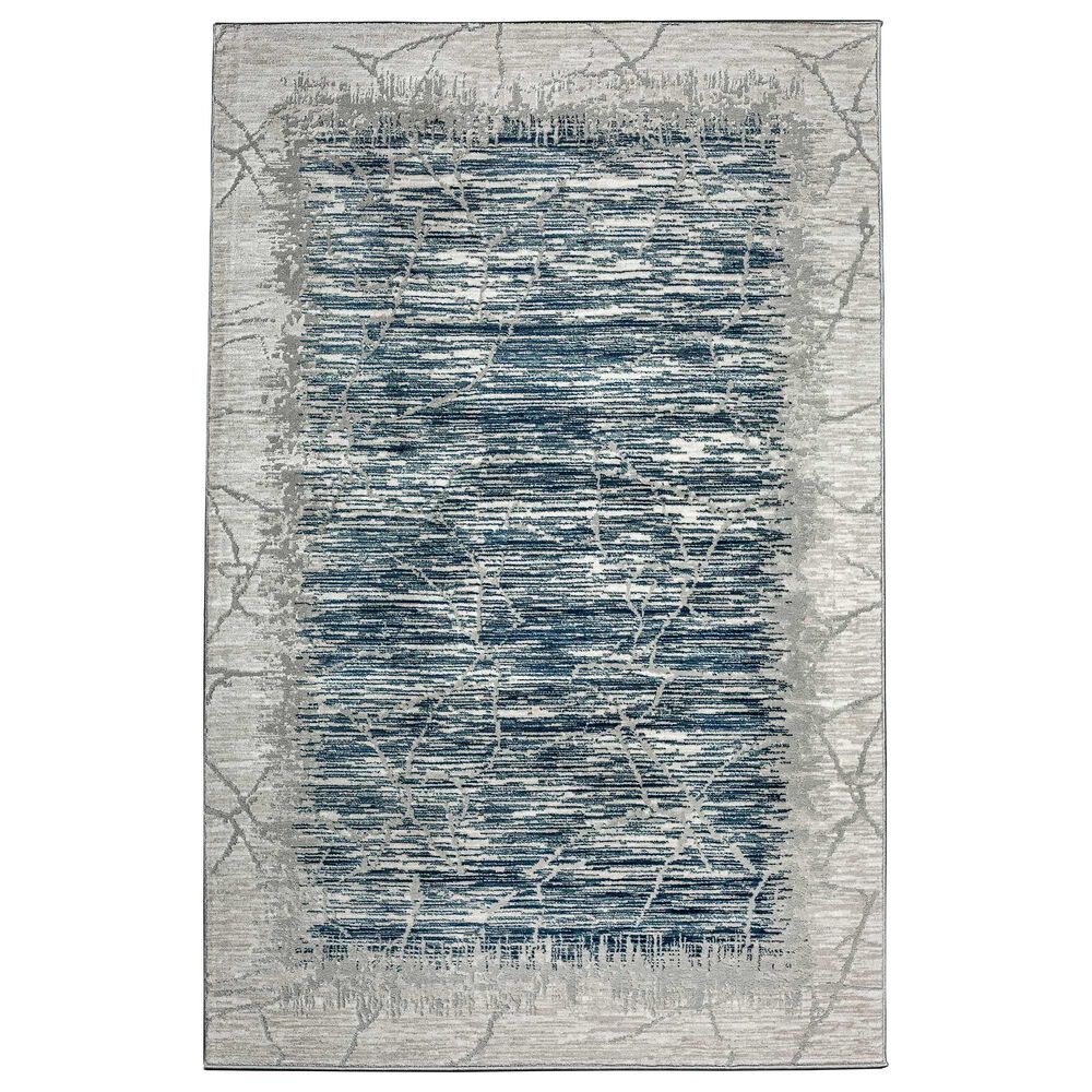 Radici USA Davide Abstract 7"10" x 10"6" Blue Area Rug, , large
