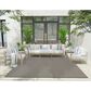 Nourison Courtyard Ivory and Charcoal 8" Square Indoor/Outdoor Area Rug, , large