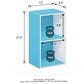 HOMLUX 2-Tier Open Shelf Bookcase in Light Blue and White, , large