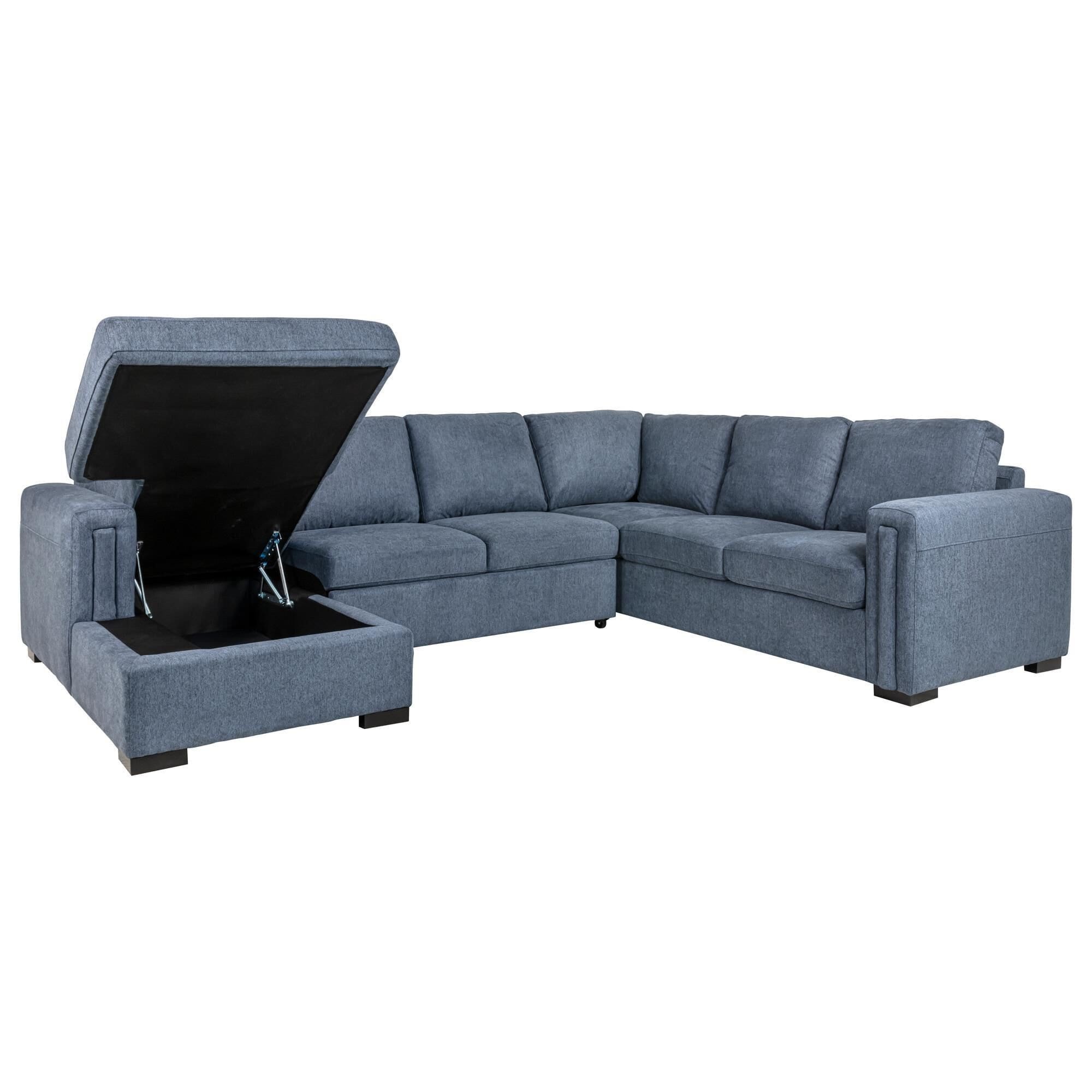 Large sectional with pull out bed hot sale