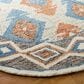 Safavieh Micro-Loop Southwestern 5" Round Blue and Beige Area Rug, , large