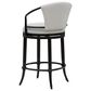Armen Living Otis Counter Height Stool with Ivory Upholstery in Dark Brown, , large