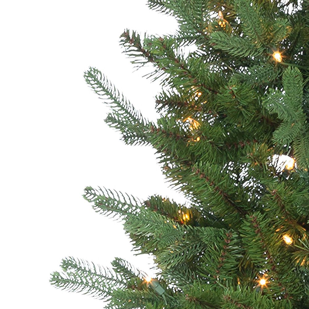 The Gerson Company 7.5&#39; Pre-Lit Artificial Natural Cut Narrow Dover Pine with White Lights in Green, , large