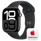 Apple Watch Series 10 GPS + Cellular 46mm Jet Black Aluminum Case with Black Sport Band - M/L, , large