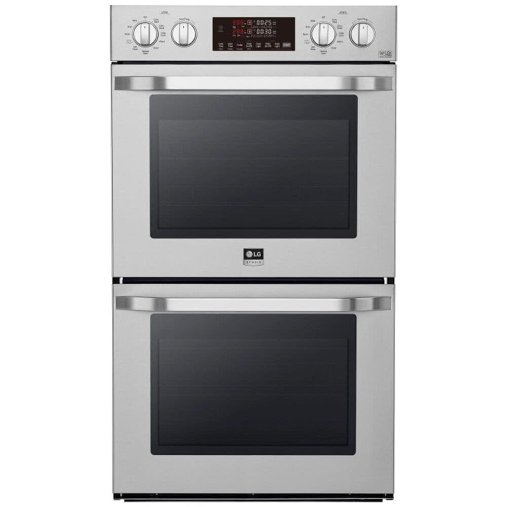 LG STUDIO 30" 4.7 Cu. Ft. Smart Wi-Fi Enabled Double Built-In Wall Oven - Stainless Steel, , large