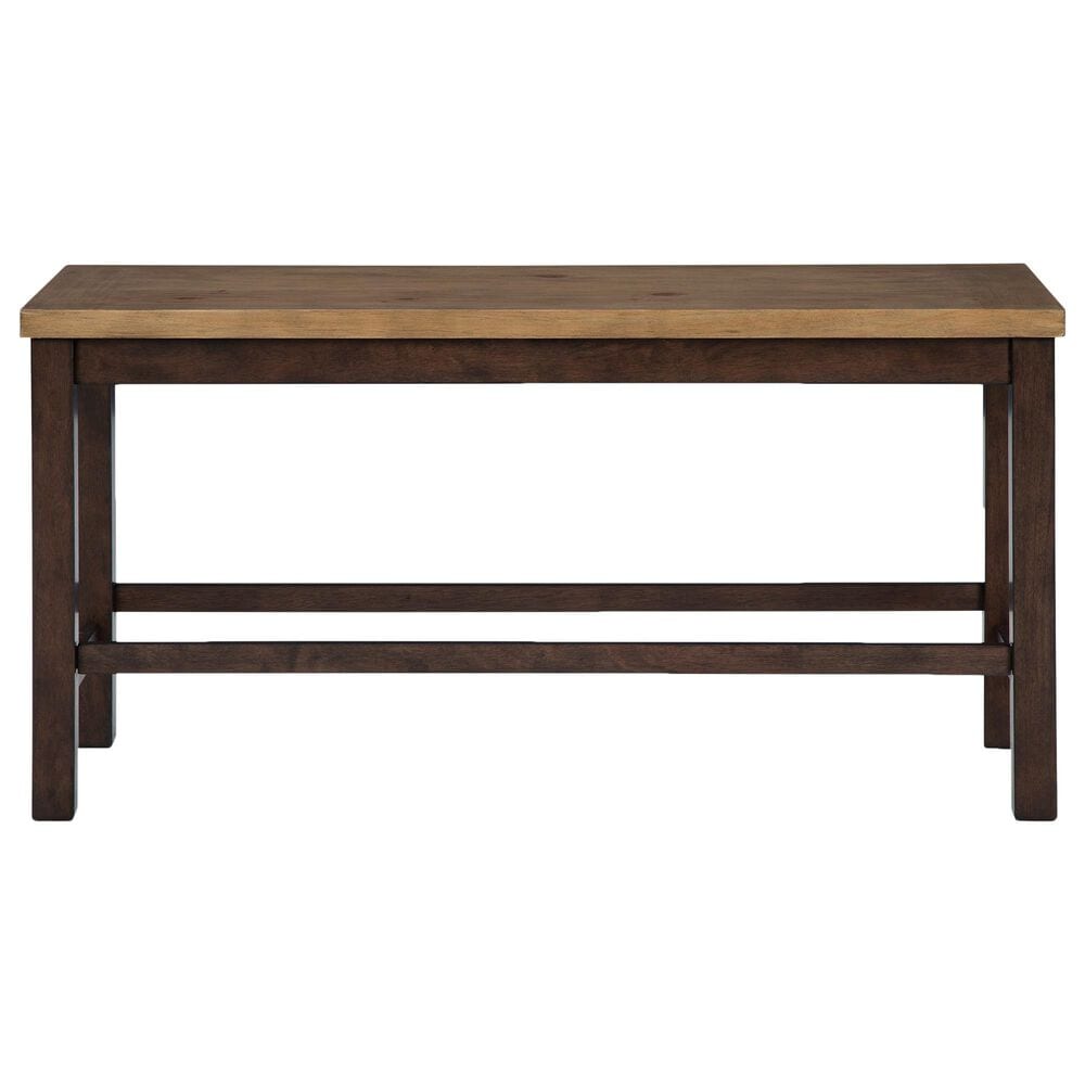 Ashley Rylandeen Counter Dining Bench in Light Brown and Dark Brown, , large