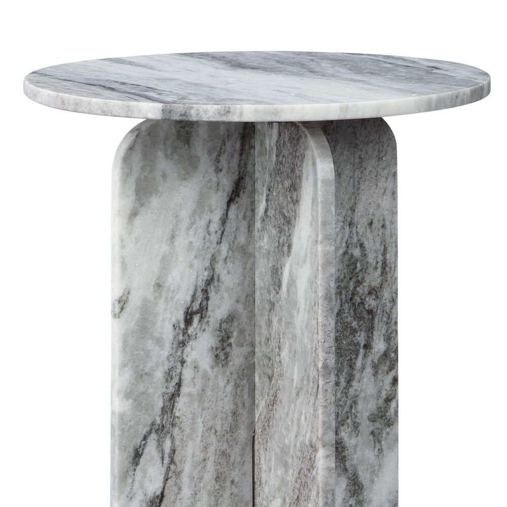Ashley Keithwell Round Accent Table in Gray and White, , large