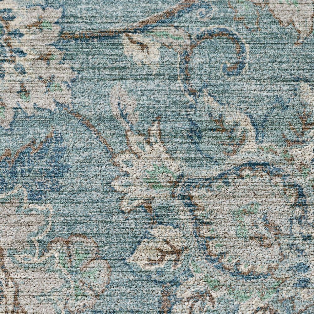 Dalyn Rug Company Silk Road Baltic, Sky, Denim, Ivory and Gray 8&#39; Round Area Rug, , large