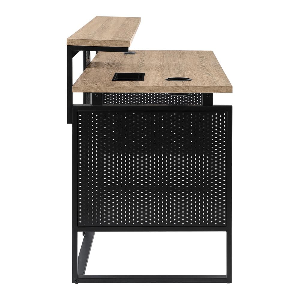OSP Home Ace 60&quot; Desk with Hutch in River Oak, , large