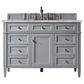 James Martin Vanities Brittany 48" Single Bathroom Vanity in Urban Gray with 3 cm Eternal Jasmine Pearl Silestone Top, Rectangular Sink and FreePower Wireless Charger, , large