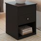 HOMLUX 1-Drawer Lift Top Nightstand in Americano, , large