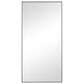 Maple and Jade 36" x 18" Rectangular Wood Wall Mirror with Thin Minimalistic Frame in Oiled Black, , large