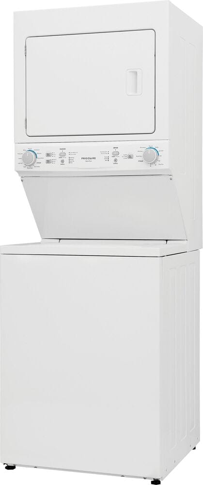 Frigidaire 3.9 Cu Ft Washer and 5.5 Cu Ft Dryer Electric Stacked Laundry in White, , large