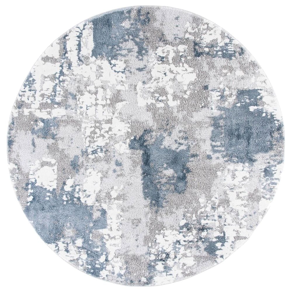 Safavieh Century 8" Round Grey and Blue Area Rug, , large