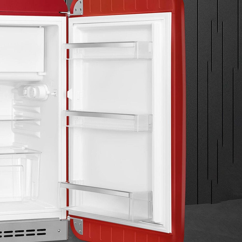 SMEG 4.48 Cu. Ft. Freestanding Compact Refrigerator with Right Hinge in Red, , large