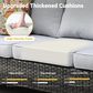 HOMLUX 7-Piece Outdoor Patio Set in Gray, , large